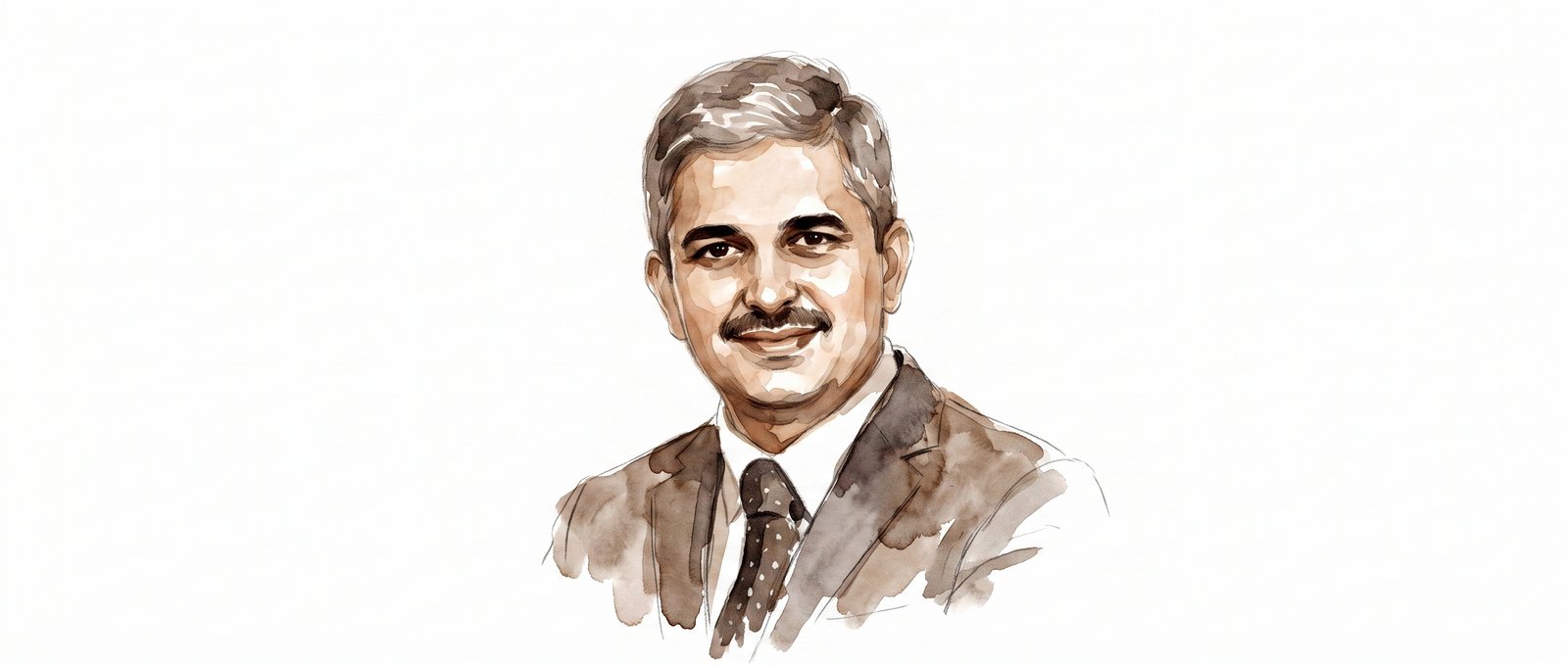 Watercolor portrait of Kiran Kashikar